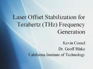 Laser Offset Stabilization for Terahertz (THz) Frequency Generation