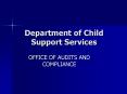 Department of Child Support Services PowerPoint PPT Presentation