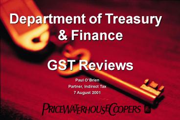 Department of Treasury