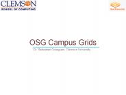 OSG Campus Grids