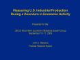 Measuring U.S. Industrial Production During a Downturn in Economic Activity PowerPoint PPT Presentation