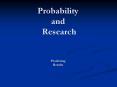 Probability and Research PowerPoint PPT Presentation