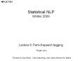 Statistical%20NLP%20Winter%202009 PowerPoint PPT Presentation
