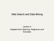 Web Search and Data Mining