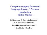 Computer support for second language learners