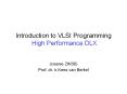Introduction to VLSI Programming  High Performance DLX PowerPoint PPT Presentation