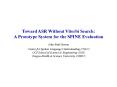 Toward ASR Without Viterbi Search: PowerPoint PPT Presentation