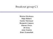 Breakout group C1