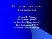 Introduction to Microarray Gene Expression