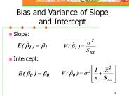 Bias and Variance of Slope and Intercept