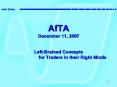 AfTA December 11, 2007 LeftBrained Concepts for Traders in their Right Minds PowerPoint PPT Presentation