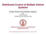 Distributed Control of Multiple Vehicle Systems