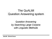 The QuALiM Question Answering system