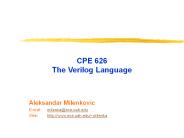 CPE 626 The Verilog Language