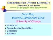 Simulation of ps-Detector Electronics Approaches