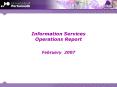 Information Services Operations Report PowerPoint PPT Presentation