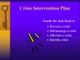Crisis Intervention Plan PowerPoint PPT Presentation