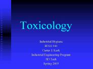 Toxicology