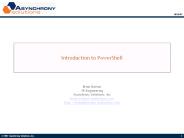 Introduction to PowerShell