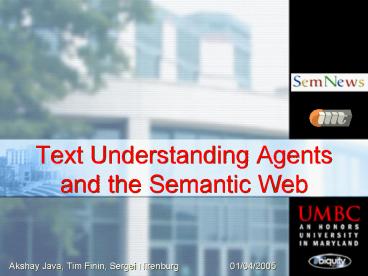 Text Understanding Agents and the Semantic Web