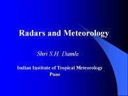 Radars and Meteorology