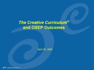 The Creative Curriculum