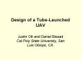 Design of a TubeLaunched UAV PowerPoint PPT Presentation