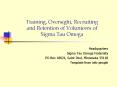 Training, Oversight, Recruiting and Retention of Volunteers of Sigma Tau Omega PowerPoint PPT Presentation