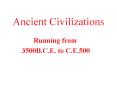 Ancient Civilizations PowerPoint PPT Presentation