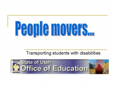Transporting students with disabilities