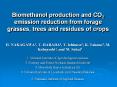 Biomethanol production and CO2 emission reduction from forage grasses, trees and residues of crops PowerPoint PPT Presentation