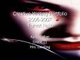 Creative Writing Portfolio 20062007 Forest Park PowerPoint PPT Presentation