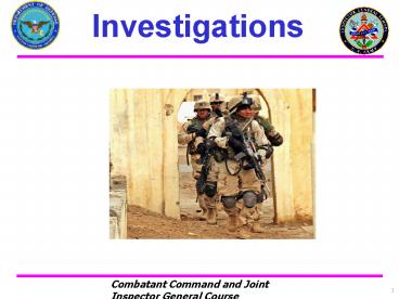 Deputy Inspector General Inspections