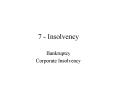 7 Insolvency PowerPoint PPT Presentation