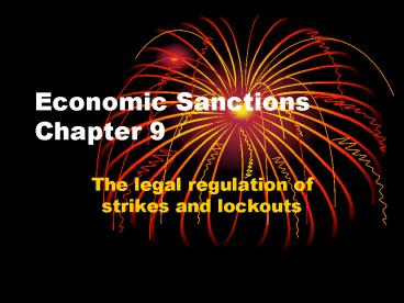 Economic Sanctions Chapter 9