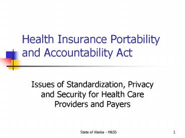 Health Insurance Portability and Accountability Act
