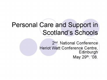 Personal Care and Support in Scotlands Schools