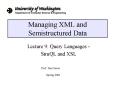 Managing XML and Semistructured Data PowerPoint PPT Presentation
