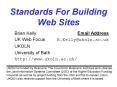 Standards For Building Web Sites PowerPoint PPT Presentation