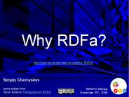 Why RDFa?