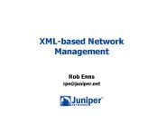 XML-based Network Management