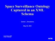 Space Surveillance Ontology Captured in an XML Schema