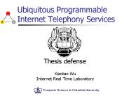 Ubiquitous Programmable Internet Telephony Services