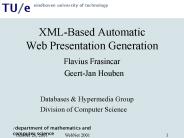 XMLBased Automatic Web Presentation Generation