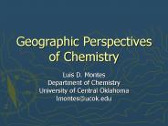 Geographic Perspectives of Chemistry