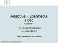 Adaptive Hypermedia 2ID20 Course 1 PowerPoint PPT Presentation