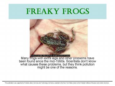 FREAKY FROGS