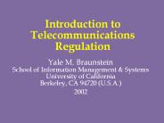 Introduction to Telecommunications Regulation