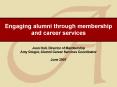 Engaging alumni through membership and career services PowerPoint PPT Presentation