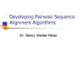 Developing Pairwise Sequence Alignment Algorithms PowerPoint PPT Presentation